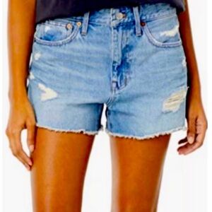 Madewell Relaxed Denim Jean Shorts Distressed Raw Hem ND697 Women’s Size 30
